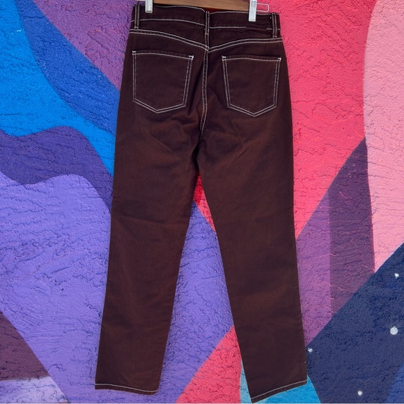 Revice brown miss me ex-boyfriend new with tags, white seam button fly, size 28 - Picture 3 of 13